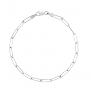 Sterling Silver Paperclip Chain Bracelet By PD Collection